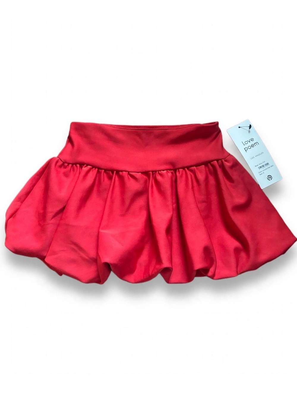 NWT Love Poem Red Bubble Mini Skirt Skort Size S Valentine Red SCU-712